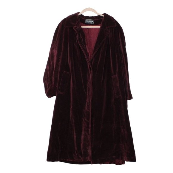 Komitor Jackets & Coats Vintage Komitor Burgundy Wine Velvet Lined